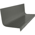 Roppe Rubber Raised Circular Stair Tread Square Nose 20.44in x 48in Charcoal 48963P123